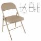 Стулья складные  "Golf Plus CF-003" КОМФОРТ, КОМПЛЕКТ 4шт., бежевый каркас, кожзам бежевый, 533033. Фото товара с разных ракурсов.