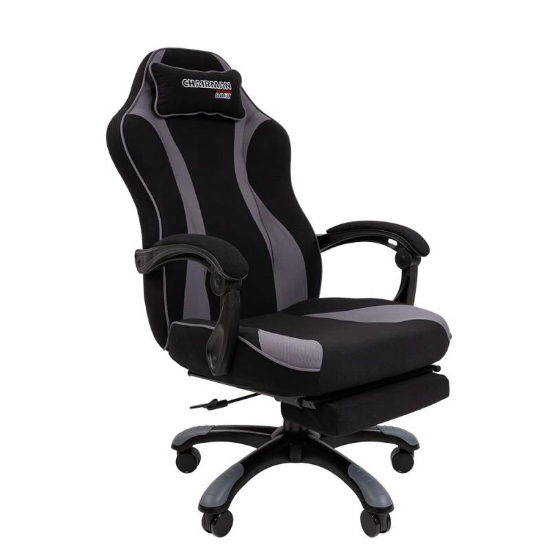 Игровое кресло Chairman game 35 Россия текстиль черно-серый главное фото