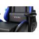 Кресло игровое геймерское Бюрократ VIKING 5 AERO BLUE черный/синий искусственная кожа. Фото товара с разных ракурсов.